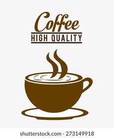 Coffee design over white background, vector illustration.