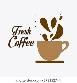 Coffee design over white background, vector illustration.