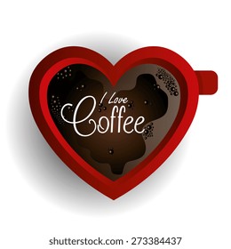 Coffee design over white background, vector illustration.