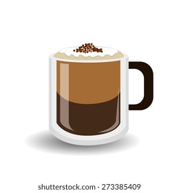 Coffee design over white background, vector illustration.