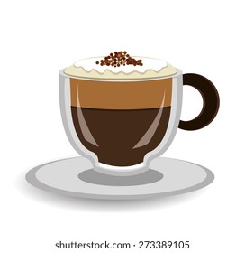 Coffee design over white background, vector illustration.