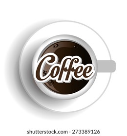 Coffee design over white background, vector illustration.