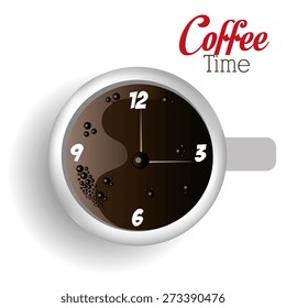 Coffee design over white background, vector illustration.