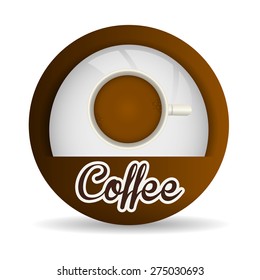 Coffee design over white background, vector illustration.