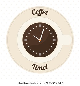 Coffee design over white background, vector illustration.