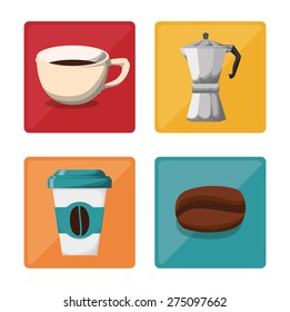 Coffee design over white background, vector illustration.