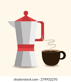 Coffee design over white background, vector illustration.
