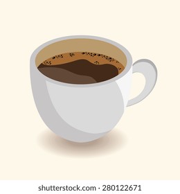 Coffee design over white background, vector illustration.