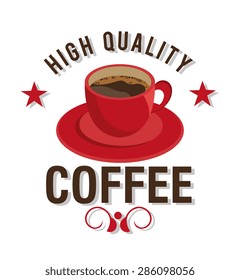 Coffee design over white background, vector illustration.