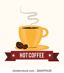 Coffee design over white background, vector illustration.