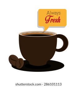 Coffee design over white background, vector illustration.