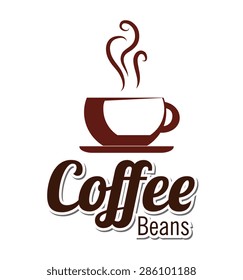 Coffee design over white background, vector illustration.