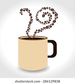 Coffee design over white background, vector illustration. Coffee design over white background, vector illustration.