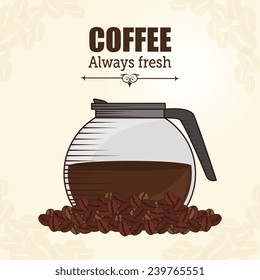 Coffee design over white background,vector illustration.