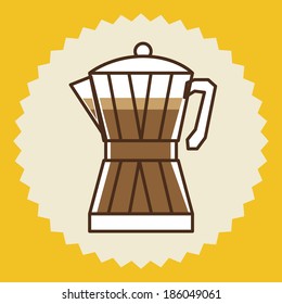 Coffee design over yellow background, vector illustration