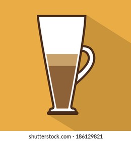 Coffee design over yellow background, vector illustration