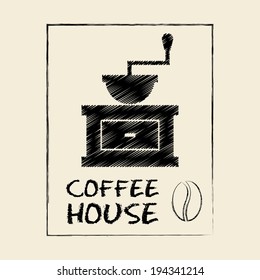 Coffee design over yellow background, vector illustration