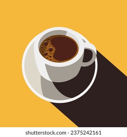 Coffee design over yellow background, vector illustration.