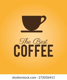 Coffee design over yellow background, vector illustration.