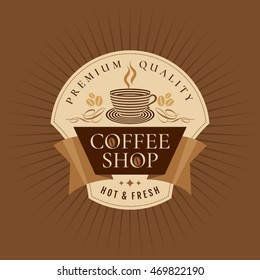 Coffee design template, creative vector