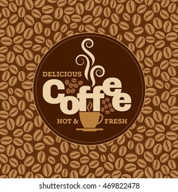 Coffee design template, creative vector