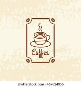 Coffee design template, creative vector