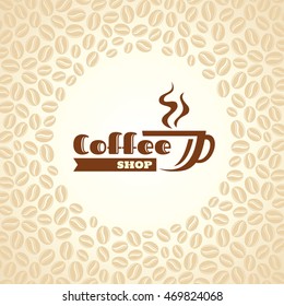 Coffee design template, creative vector