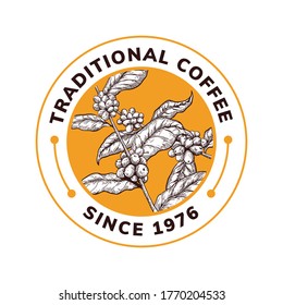 Coffee design template with hand draw style