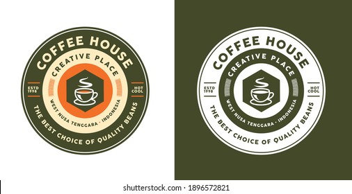 coffee design template for logo, badge, emblem and other