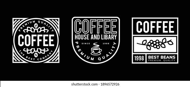 coffee design template for logo, badge, emblem and other