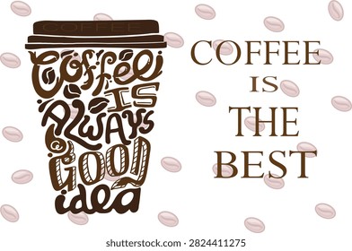 The Coffee design vector and illustration 