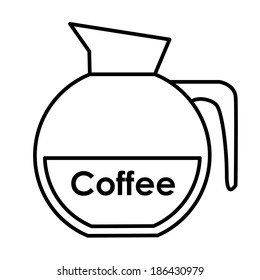 Coffee design white over background, vector illustration
