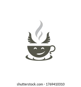 coffee devil logo icon vector symbol