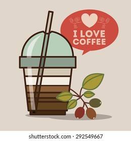 Coffee digital design, vector illustration eps 10