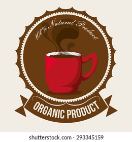 Coffee digital design, vector illustration 10 eps graphic