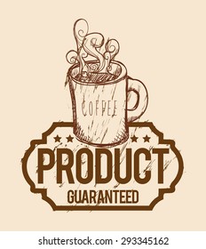 Coffee digital design, vector illustration 10 eps graphic