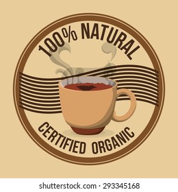 Coffee digital design, vector illustration 10 eps graphic