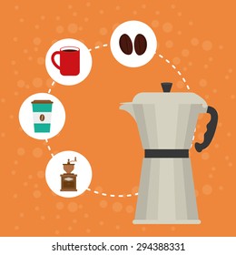 Coffee digital design, vector illustration eps 10.