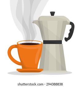 Coffee digital design, vector illustration eps 10.