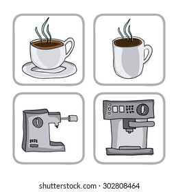 Coffee digital design, vector illustration eps 10