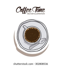 Coffee digital design, vector illustration eps 10