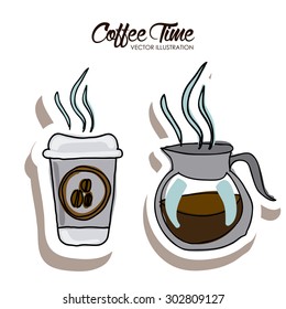 Coffee digital design, vector illustration eps 10