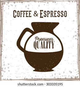 Coffee digital design, vector illustration eps 10
