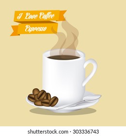 Coffee digital design, vector illustration eps 10