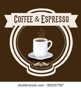 Coffee digital design, vector illustration eps 10