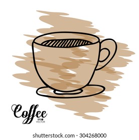 Coffee digital design, vector illustration eps 10