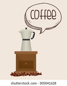 Coffee digital design, vector illustration 10 eps graphic
