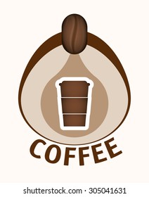 Coffee digital design, vector illustration 10 eps graphic
