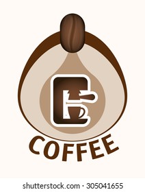 Coffee digital design, vector illustration 10 eps graphic