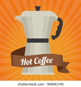 Coffee digital design, vector illustration 10 eps graphic